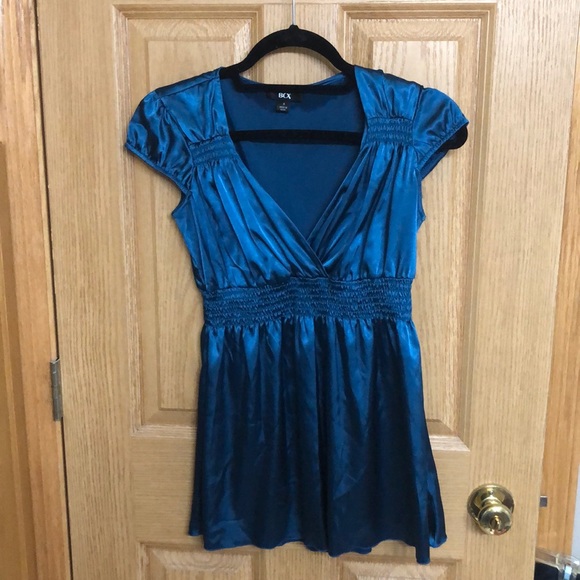 Teal green satin top size S - Picture 1 of 1